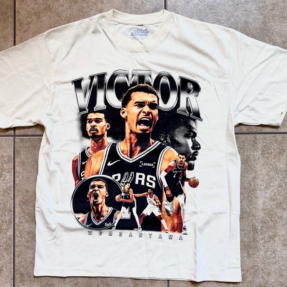 Victor Wembanyama Spurs Shirt Men's Size XL Vintage Demand New FAST SHIPPING